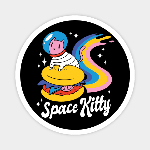 Space Kitty Outer Space Magnet by JFDesign123